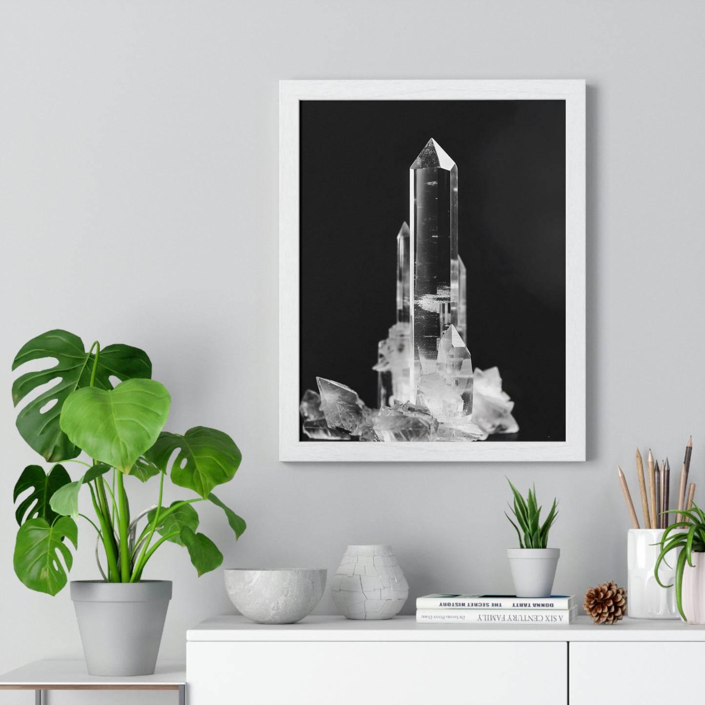 "Clear Quartz" - Premium Framed Poster